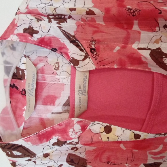 2 Piece Floral Blouse with Matching Tank - Picture 7 of 13